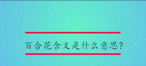 百合花代表的含义有哪些？