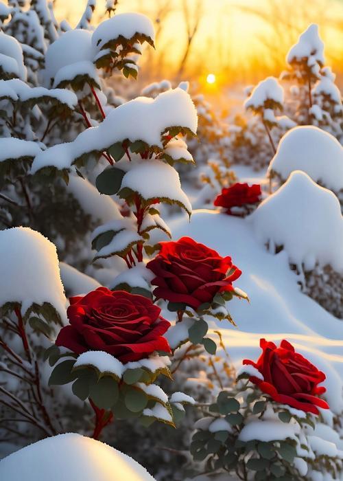 雪地散满玫瑰花什么意思？这种场景通常象征着什么？